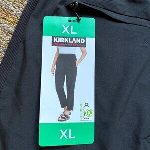 Kirkland Signature Ladies Ankle Pant Stretch woven Quick dry Black XL